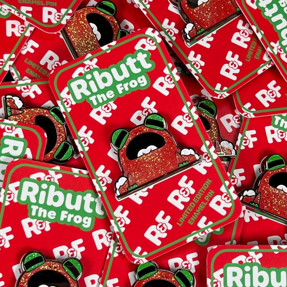 Festive Froggy - Ributt the Frog Enamel Pin - LE 20