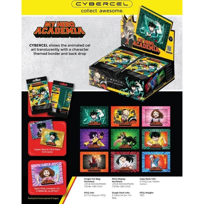 CYBERCEL TRADING CARDS - My Hero Academia - 1x Booster Pack Bump-N-Bite CYBERCEL TRADING CARDS - My Hero Academia - 1x Booster Pack Bump-N-Bite