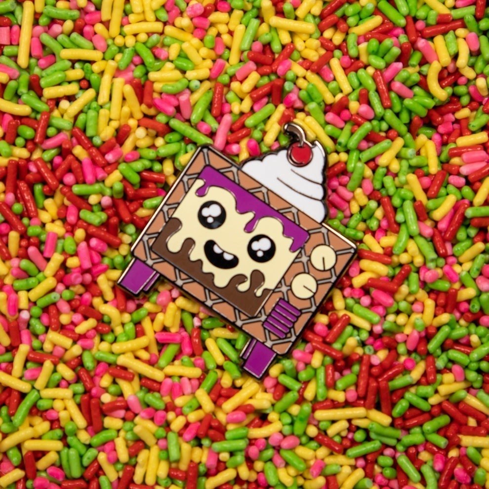 Channel the Retro Television Sundae Television Original Limited Edition Enamel Pin - LE 30