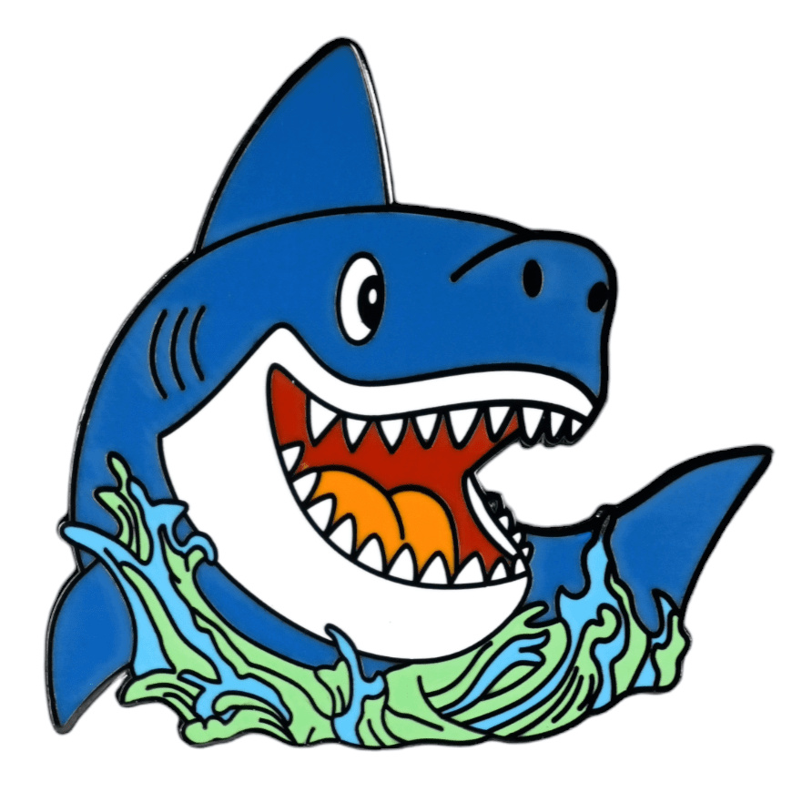 Arcadia Collectibles Open Edition Blue Shark Enamel Pin