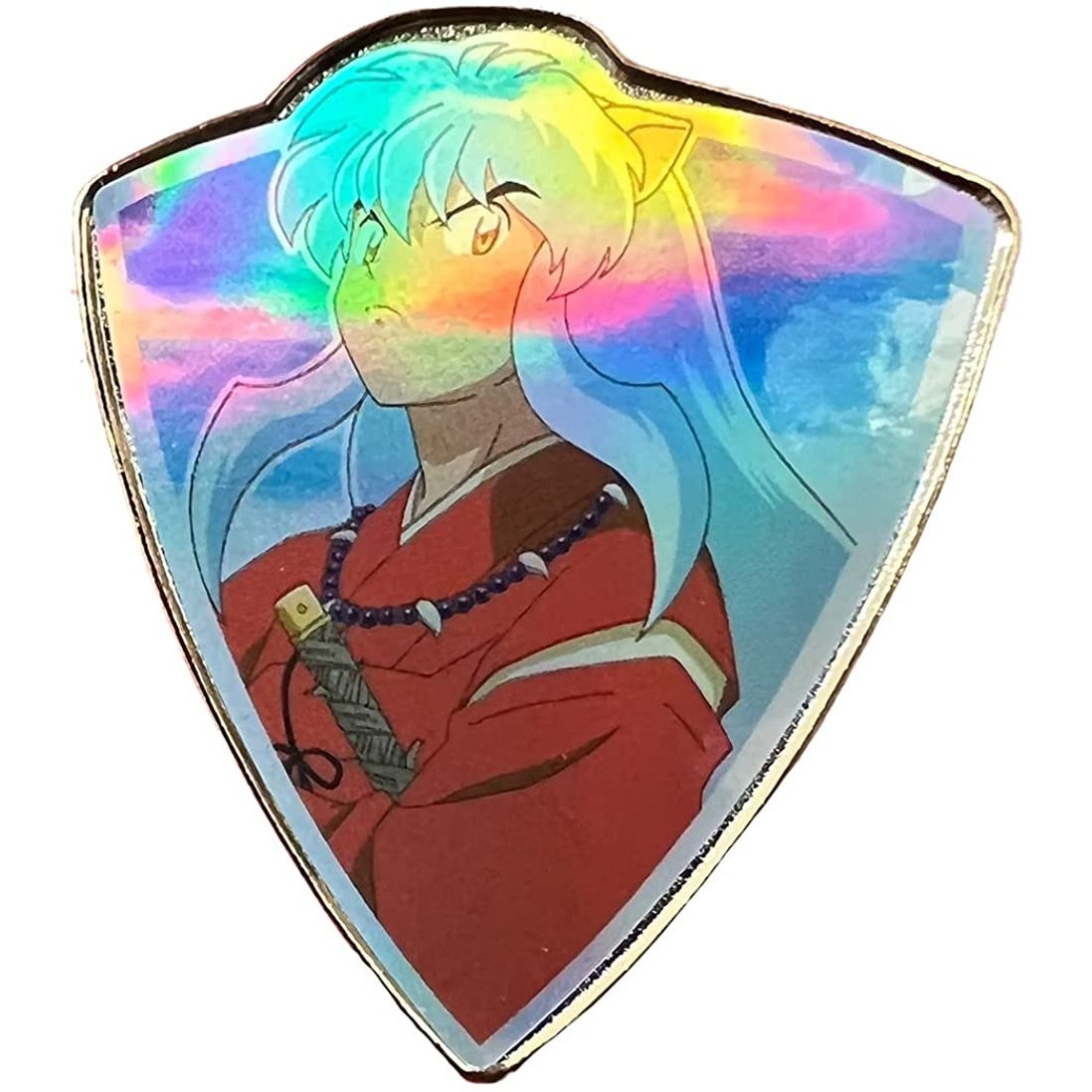 Zen Monkey Studios' Rainbow Holo Foil Crest Inuyasha Enamel Pin Zen Monkey Studios