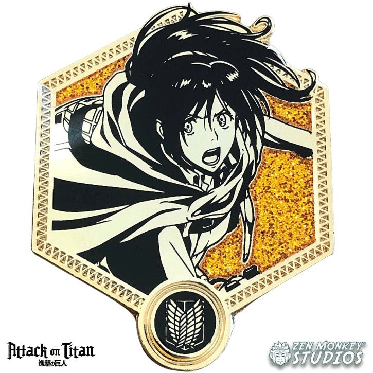 Attack on Titan Golden Sasha Braus Enamel Pin Zen Monkey Studios