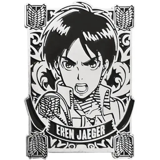 Attack on Titan Silver Badge Eren Pin Zen Monkey Studios