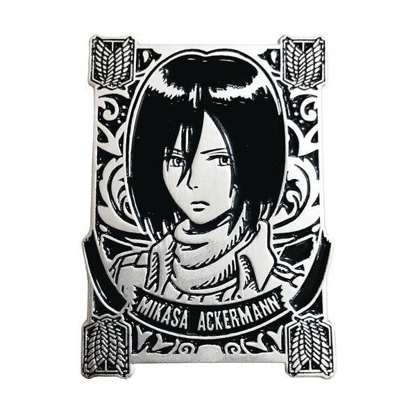 Attack on Titan Mikasa Ackermann Silver Badge Enamel Pin Zen Monkey Studios
