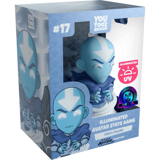 Youtooz Illuminated Avatar State Aang Bump-N-Bite Exclusive LE 500 & Exclusive Series Bump-N-Bite Logo #3 LE 75 Glow Trapped in Ice Bundle - 60 Available