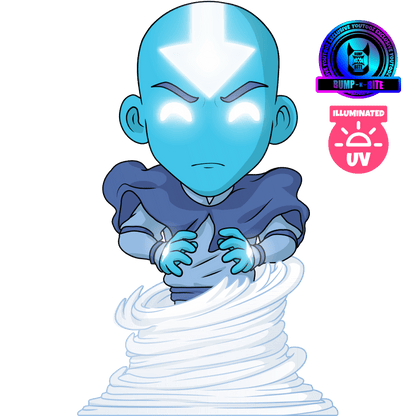 Youtooz Illuminated Avatar State Aang Bump-N-Bite Exclusive LE 500 & Bump-N-Bite Tenzin 1256 Exclusive FiGPiN LE 750 Father/Son Bundle - 100 Available