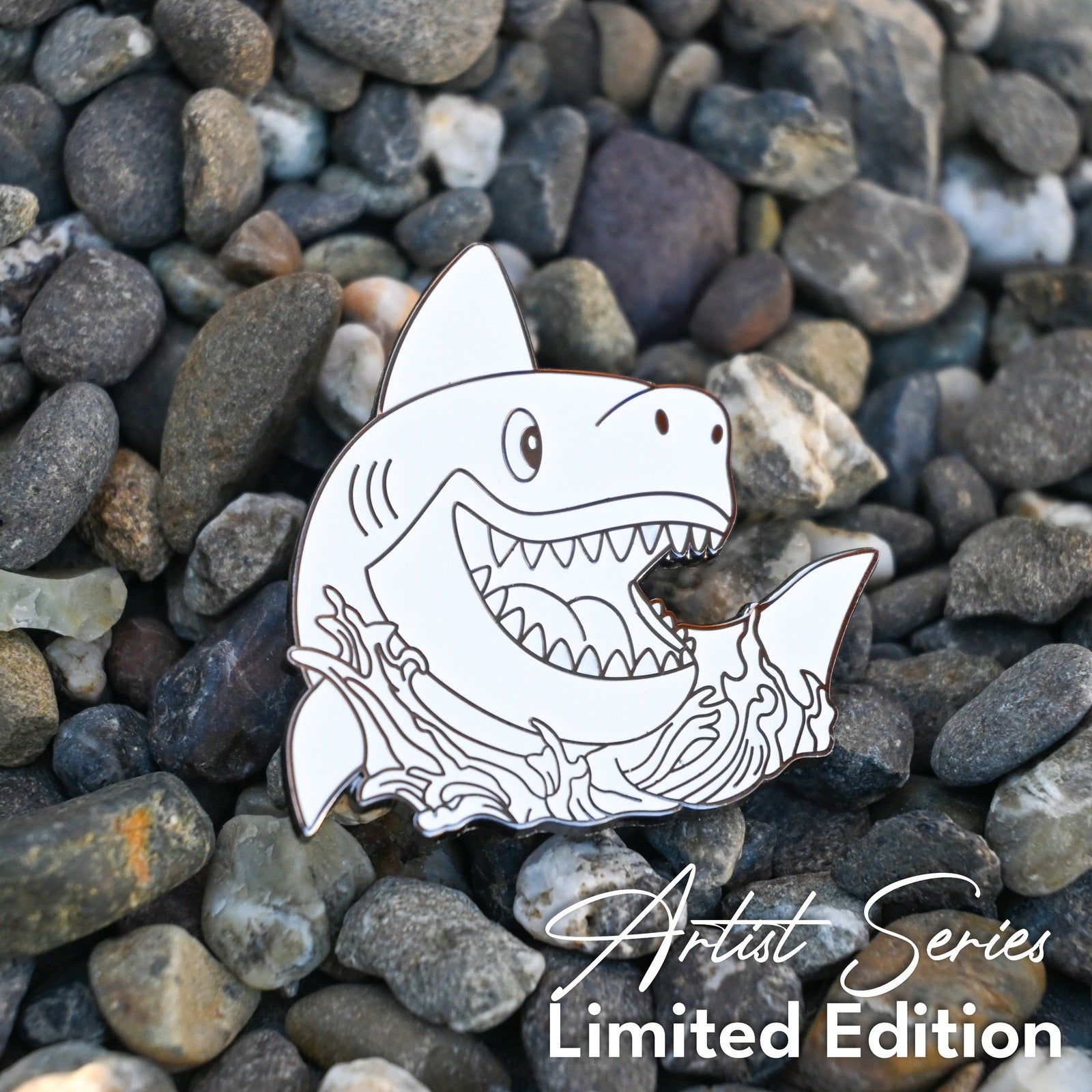 Arcadia Collectibles Artist Series B&W Shark with Bump-N-Bite Exclusive White Glow - LE 20 - LIMIT 1