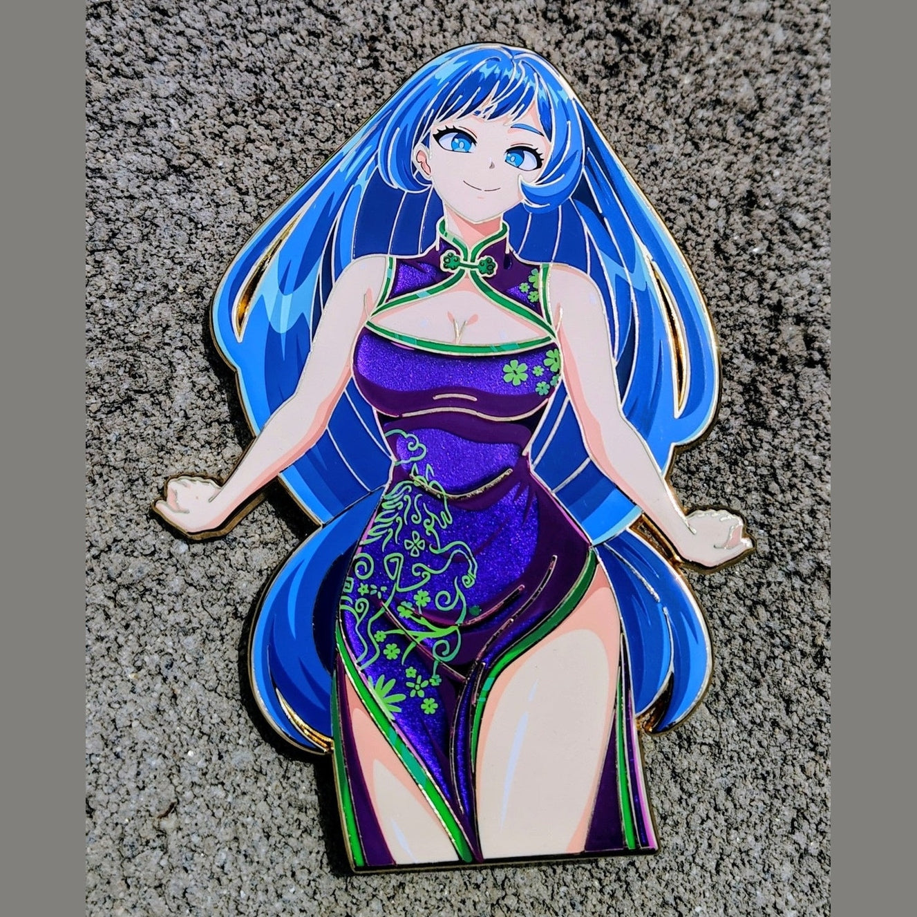 Arcadia Collectibles Bump-N-Bite Retailer Exclusive Nejire Hado MHA Year of the Horse Enamel Pin - LE 15 Purple/Green Dress