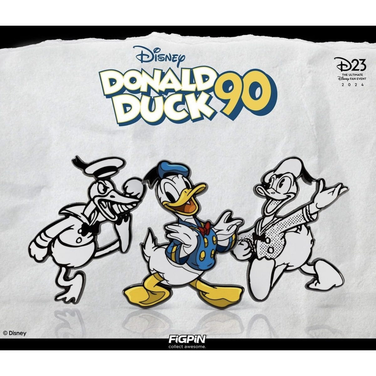 Donald Duck 90th 3-pin Box Set 1729, 1730, 1731 D23 Exclusive