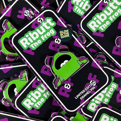 "Bump-N-Brite" - Bump-N-Bite x Leftover Toys Exclusive Ributt the Frog Enamel Pin - LE 50