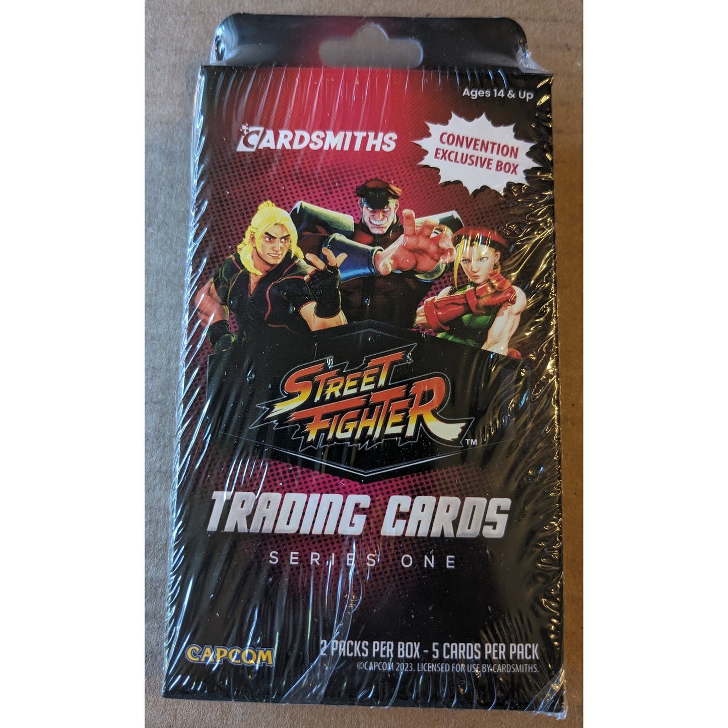 Cardsmiths SDCC Debut Convention Exclusive Street Fighter Trading Cards Series 1 Collector Box of 2x Booster Packs