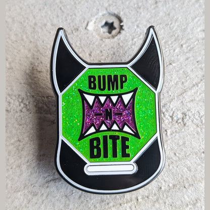Bump-N-Bite x Leftover Toys Exclusive "Bump-N-Brite" / "Glitz-N-Glam" Enamel Pins & Exclusive Series Bump-N-Bite Logo #2 Leftovers Bundle