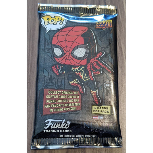 SDCC Debut Upper Deck Funko Pop Trading Cards Marvel Avengers The Infinity Saga Booster Pack x1 8 cards per pack