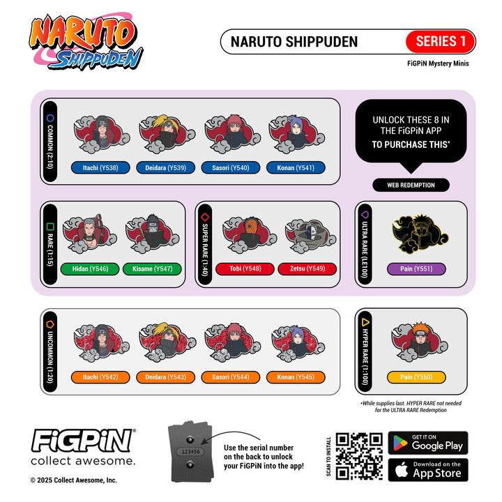 Naruto Shippudden Mystery Minis Series 1 - PDQ x1