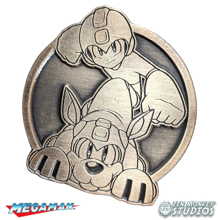 Limited Edition Emblem: Mega Man & Rush - Mega Man Enamel Pin Zen Monkey Studios